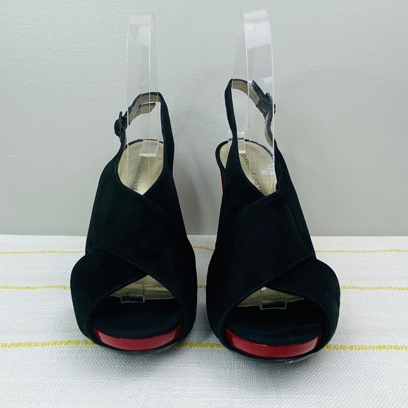 Diane Von Furstenberg Marlene Platform Peep Toe Slingback Heels Womens 6.5 Luxe - Picture 2 of 12